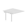 Arena UNN2TPG127 BLBL (Белый/Белый) Приставной стол на 2 рабочих места, 4 громмета