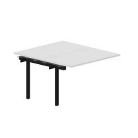 Arena UNN2TPG127 BLNR (Белый/Черный) Приставной стол на 2 рабочих места, 4 громмета