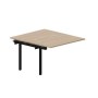 Arena UNN2TPG127 OWNR (Светлый дуб/Черный) Приставной стол на 2 рабочих места, 4 громмета