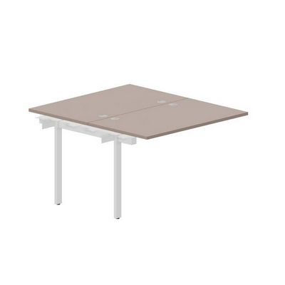 Arena UNN2TPG127 TRBL (Тортора/Белый) Приставной стол на 2 рабочих места, 4 громмета