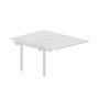 Arena UNN2TPG128 BLBL (Белый/Белый) Приставной стол на 2 рабочих места, 4 громмета