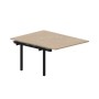 Arena UNN2TPG128 OWNR (Светлый дуб/Черный) Приставной стол на 2 рабочих места, 4 громмета