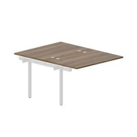 Arena UNN2TPG128 WNBL (Орех/Белый) Приставной стол на 2 рабочих места, 4 громмета