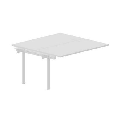 Arena UNN2TPG147 BLBL (Белый/Белый) Приставной стол на 2 рабочих места, 4 громмета