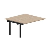 Arena UNN2TPG147 OWNR (Светлый дуб/Черный) Приставной стол на 2 рабочих места, 4 громмета