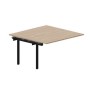 Arena UNN2TPG147 OWNR (Светлый дуб/Черный) Приставной стол на 2 рабочих места, 4 громмета