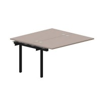 Arena UNN2TPG147 TRNR (Тортора/Черный) Приставной стол на 2 рабочих места, 4 громмета