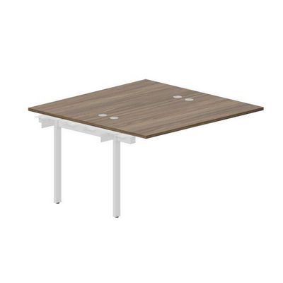 Arena UNN2TPG147 WNBL (Орех/Белый) Приставной стол на 2 рабочих места, 4 громмета