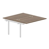 Arena UNN2TPG148 WNBL (Орех/Белый) Приставной стол на 2 рабочих места, 4 громмета