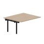 Arena UNN2TPG167 OWNR (Светлый дуб/Черный) Приставной стол на 2 рабочих места, 4 громмета