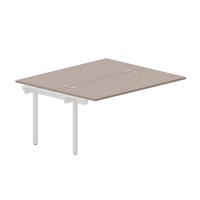 Arena UNN2TPG167 TRBL (Тортора/Белый) Приставной стол на 2 рабочих места, 4 громмета