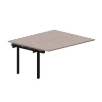 Arena UNN2TPG167 TRNR (Тортора/Черный) Приставной стол на 2 рабочих места, 4 громмета