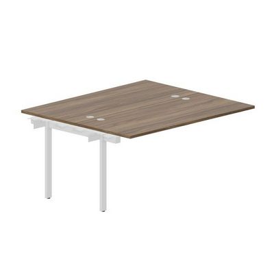 Arena UNN2TPG167 WNBL (Орех/Белый) Приставной стол на 2 рабочих места, 4 громмета