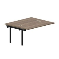 Arena UNN2TPG167 WNNR (Орех/Черный) Приставной стол на 2 рабочих места, 4 громмета