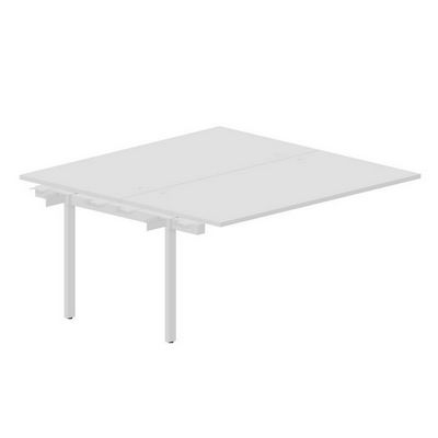 Arena UNN2TPG168 BLBL (Белый/Белый) Приставной стол на 2 рабочих места, 4 громмета