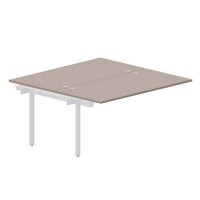 Arena UNN2TPG168 TRBL (Тортора/Белый) Приставной стол на 2 рабочих места, 4 громмета