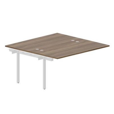 Arena UNN2TPG168 WNBL (Орех/Белый) Приставной стол на 2 рабочих места, 4 громмета