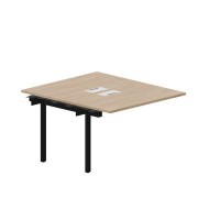 Arena UNN2TPL127 OWNR (Светлый дуб/Черный) Приставной стол на 2 рабочих места, металлические аутлеты
