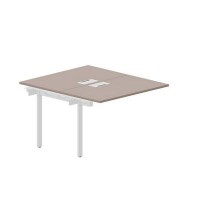 Arena UNN2TPL127 TRBL (Тортора/Белый) Приставной стол на 2 рабочих места, металлические аутлеты