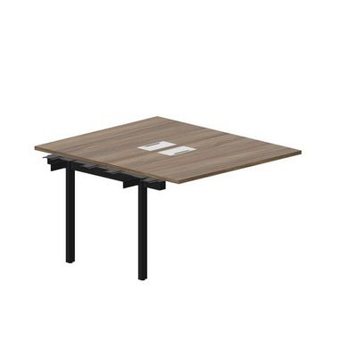 Arena UNN2TPL127 WNNR (Орех/Черный) Приставной стол на 2 рабочих места, металлические аутлеты