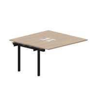 Arena UNN2TPL147 OWNR (Светлый дуб/Черный) Приставной стол на 2 рабочих места, металлические аутлеты