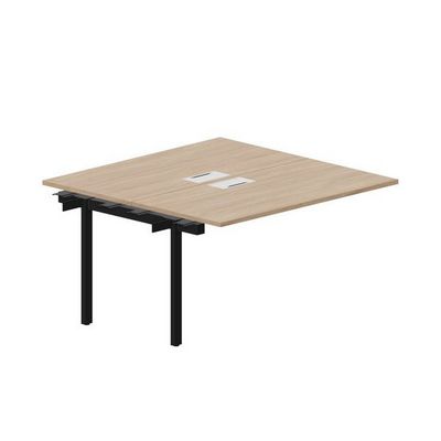Arena UNN2TPL147 OWNR (Светлый дуб/Черный) Приставной стол на 2 рабочих места, металлические аутлеты