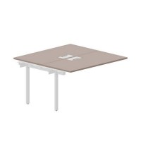 Arena UNN2TPL147 TRBL (Тортора/Белый) Приставной стол на 2 рабочих места, металлические аутлеты