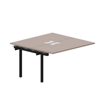 Arena UNN2TPL147 TRNR (Тортора/Черный) Приставной стол на 2 рабочих места, металлические аутлеты