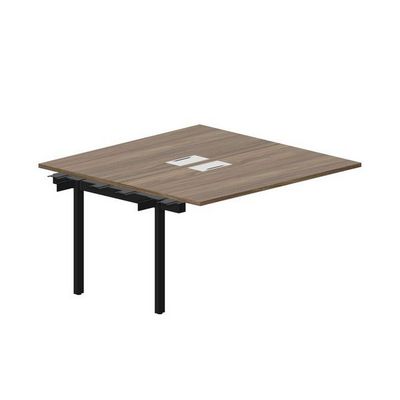 Arena UNN2TPL147 WNNR (Орех/Черный) Приставной стол на 2 рабочих места, металлические аутлеты