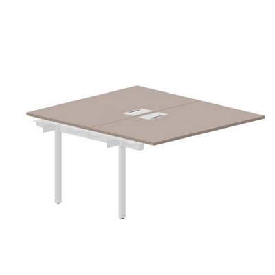Arena UNN2TPL148 TRBL (Тортора/Белый) Приставной стол на 2 рабочих места, металлические аутлеты