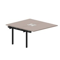 Arena UNN2TPL148 TRNR (Тортора/Черный) Приставной стол на 2 рабочих места, металлические аутлеты