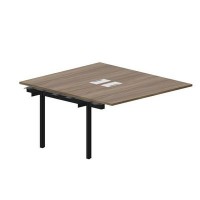 Arena UNN2TPL148 WNNR (Орех/Черный) Приставной стол на 2 рабочих места, металлические аутлеты
