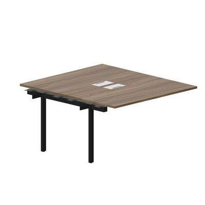 Arena UNN2TPL148 WNNR (Орех/Черный) Приставной стол на 2 рабочих места, металлические аутлеты