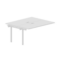 Arena UNN2TPL167 BLBL (Белый/Белый) Приставной стол на 2 рабочих места, металлические аутлеты