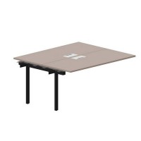 Arena UNN2TPL167 TRNR (Тортора/Черный) Приставной стол на 2 рабочих места, металлические аутлеты