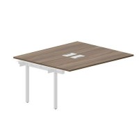 Arena UNN2TPL167 WNBL (Орех/Белый) Приставной стол на 2 рабочих места, металлические аутлеты