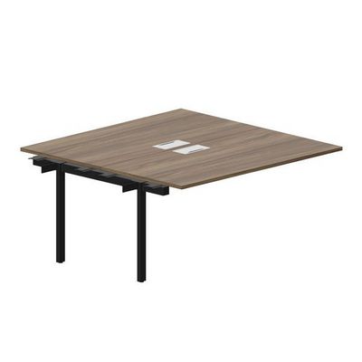 Arena UNN2TPL168 WNNR (Орех/Черный) Приставной стол на 2 рабочих места, металлические аутлеты