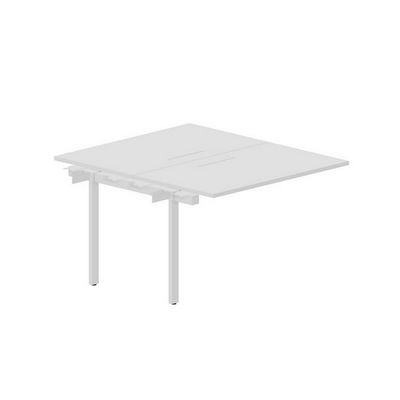 Arena UNN2TPM127 BLBL (Белый/Белый) Приставной стол на 2 рабочих места, меламиновые аутлеты