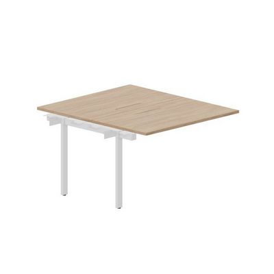 Arena UNN2TPM127 OWBL (Светлый дуб/Белый) Приставной стол на 2 рабочих места, меламиновые аутлеты