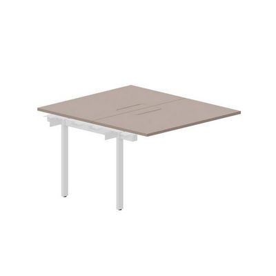 Arena UNN2TPM127 TRBL (Тортора/Белый) Приставной стол на 2 рабочих места, меламиновые аутлеты
