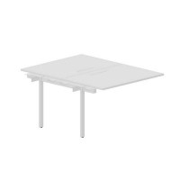 Arena UNN2TPM128 BLBL (Белый/Белый) Приставной стол на 2 рабочих места, меламиновые аутлеты