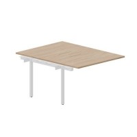 Arena UNN2TPM128 OWBL (Светлый дуб/Белый) Приставной стол на 2 рабочих места, меламиновые аутлеты