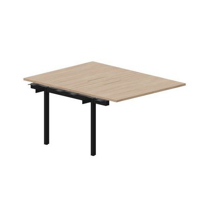 Arena UNN2TPM128 OWNR (Светлый дуб/Черный) Приставной стол на 2 рабочих места, меламиновые аутлеты