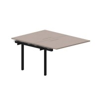 Arena UNN2TPM128 TRNR (Тортора/Черный) Приставной стол на 2 рабочих места, меламиновые аутлеты