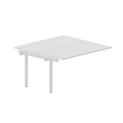 Arena UNN2TPM147 BLBL (Белый/Белый) Приставной стол на 2 рабочих места, меламиновые аутлеты