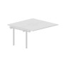 Arena UNN2TPM147 BLBL (Белый/Белый) Приставной стол на 2 рабочих места, меламиновые аутлеты