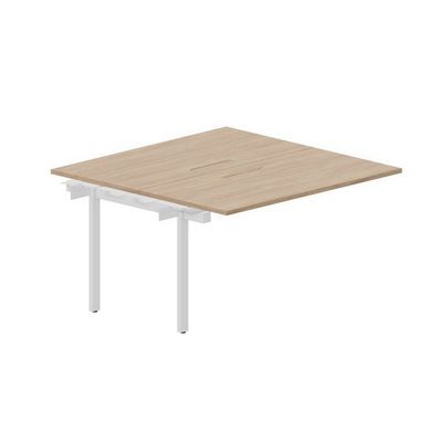 Arena UNN2TPM147 OWBL (Светлый дуб/Белый) Приставной стол на 2 рабочих места, меламиновые аутлеты
