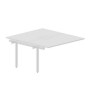 Arena UNN2TPM148 BLBL (Белый/Белый) Приставной стол на 2 рабочих места, меламиновые аутлеты