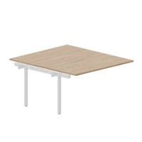 Arena UNN2TPM148 OWBL (Светлый дуб/Белый) Приставной стол на 2 рабочих места, меламиновые аутлеты