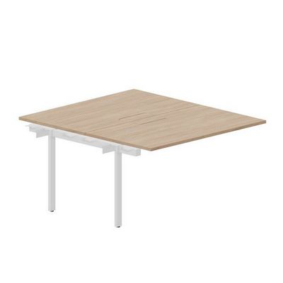 Arena UNN2TPM148 OWBL (Светлый дуб/Белый) Приставной стол на 2 рабочих места, меламиновые аутлеты
